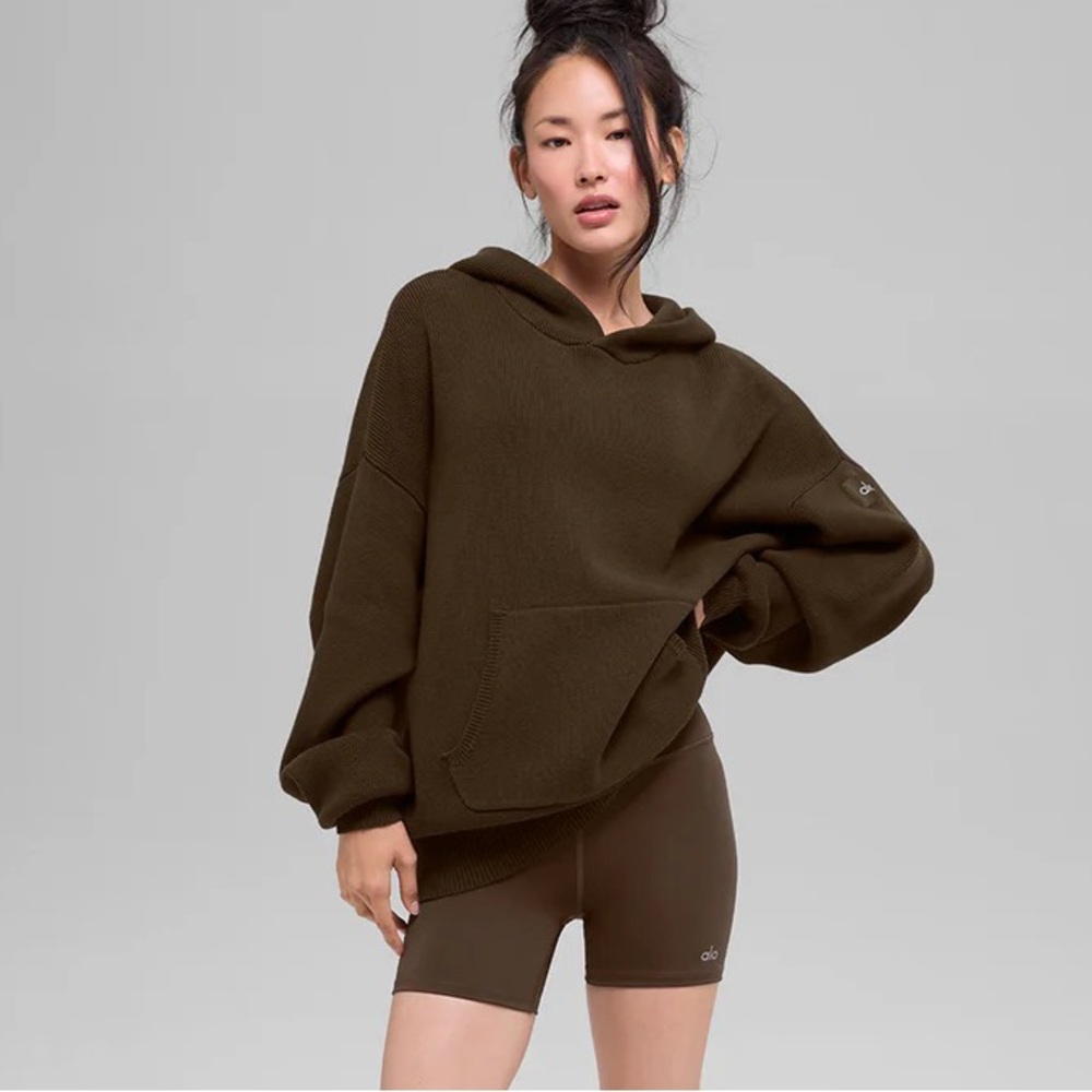 ALO Yoga Dark Brown Hoodie Oversized